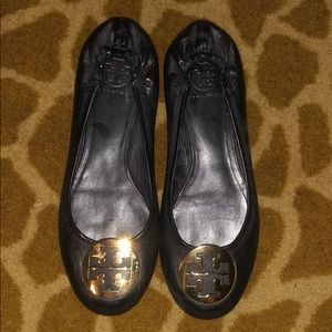 Tory Burch Black Flats